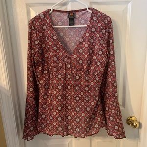 Beautiful Ruffled Red Ladies Blouse